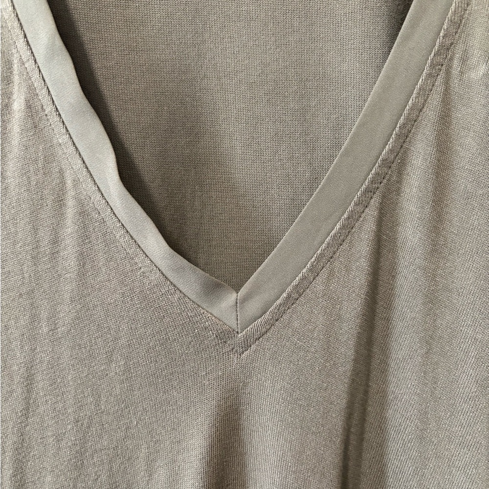 Deletta Anthropologie Green V-neck Long Sleeve Tunic Mini Dress Size XL - Picture 3 of 8